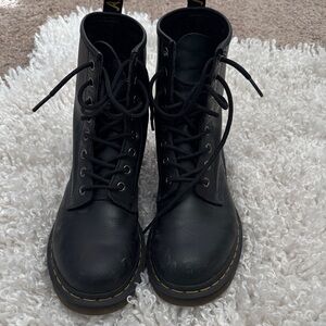 Dr. Martens Black Leather Combat Boots